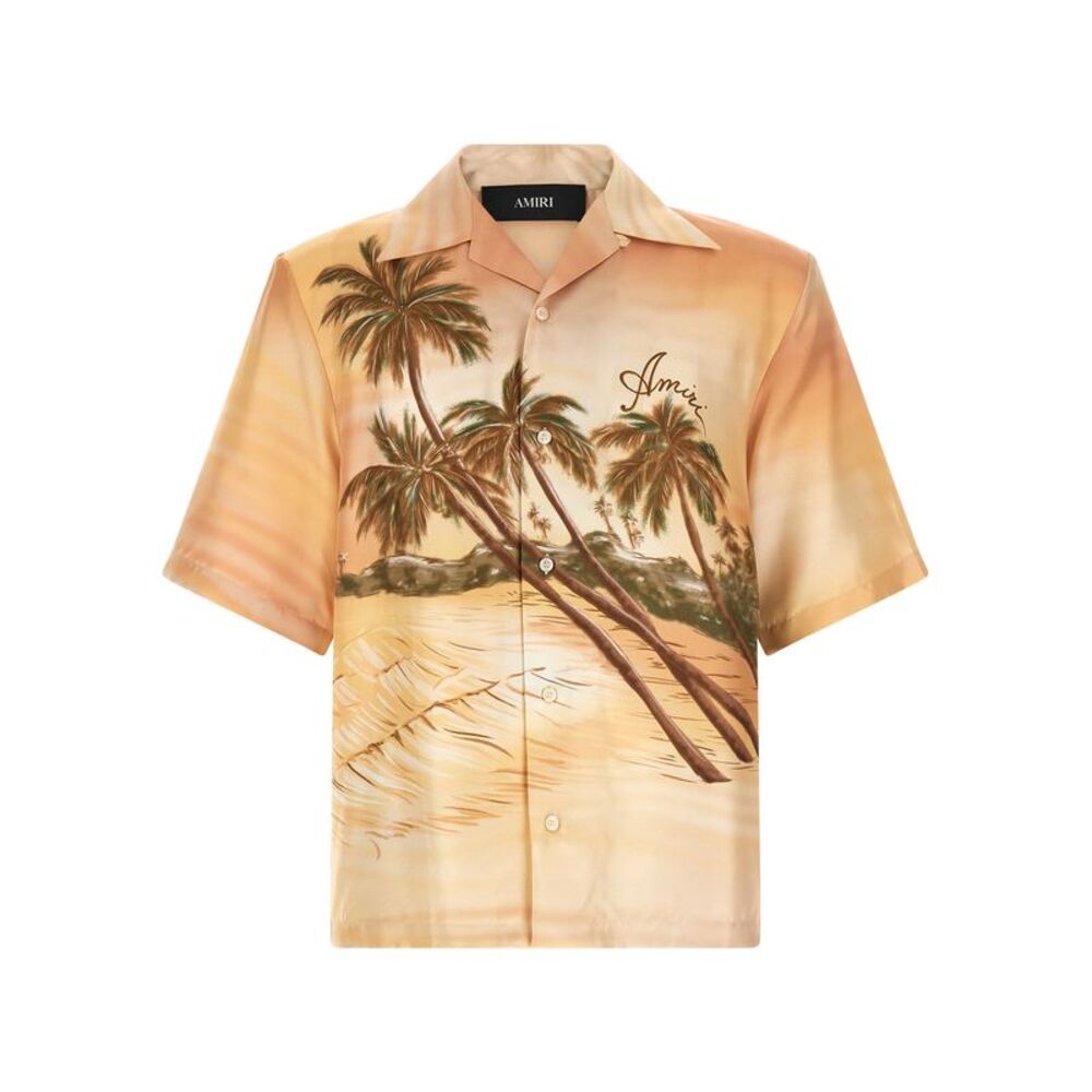 Amiri Men 'Palms Se Camp' Bowling Shirt
